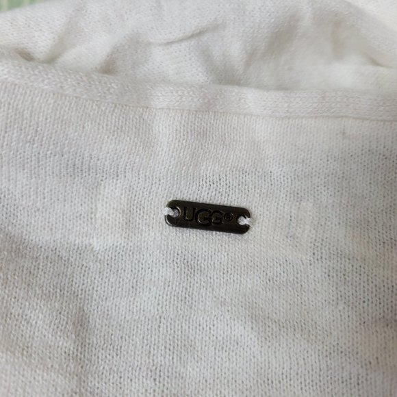 New UGG cream tie close short sleeves cardigan - Picture 9 of 11